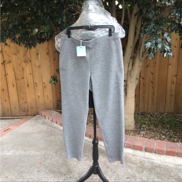 StJohn BNWT Grey Melange Zipper Ankle Pants (Size 16) $695+ MADE IN USA! - Picture 3 of 13